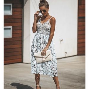 Powder Blue Lace Dress